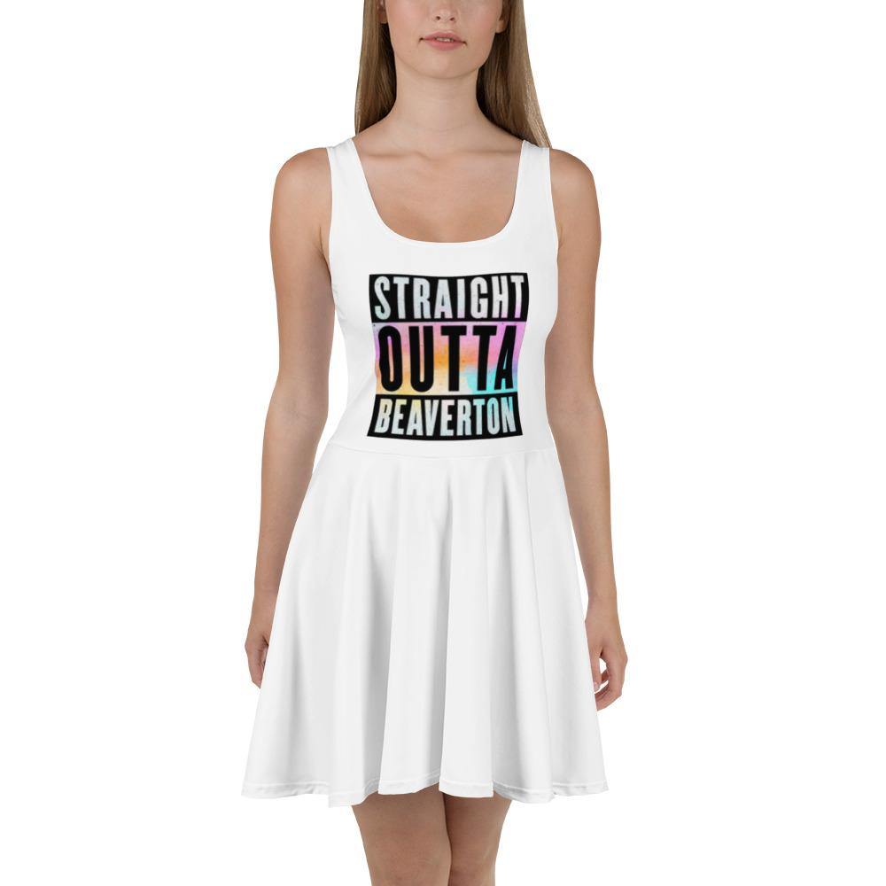Straight Outta Beaverton Rainbow Skater Dress - Munchkin Place Shop 