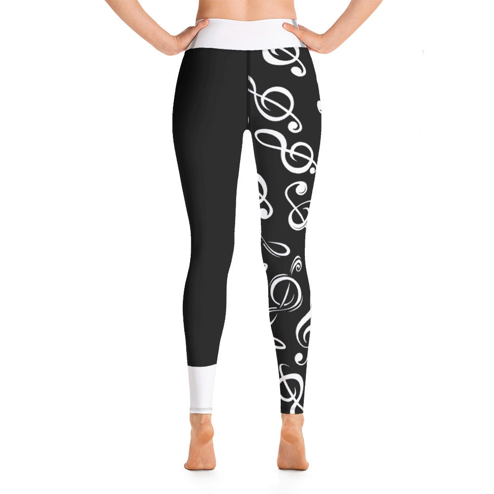 Treble Clef Yoga Leggings