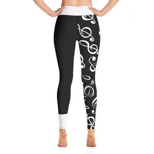 Treble Clef Yoga Leggings