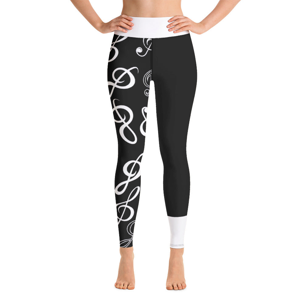Treble Clef Yoga Leggings