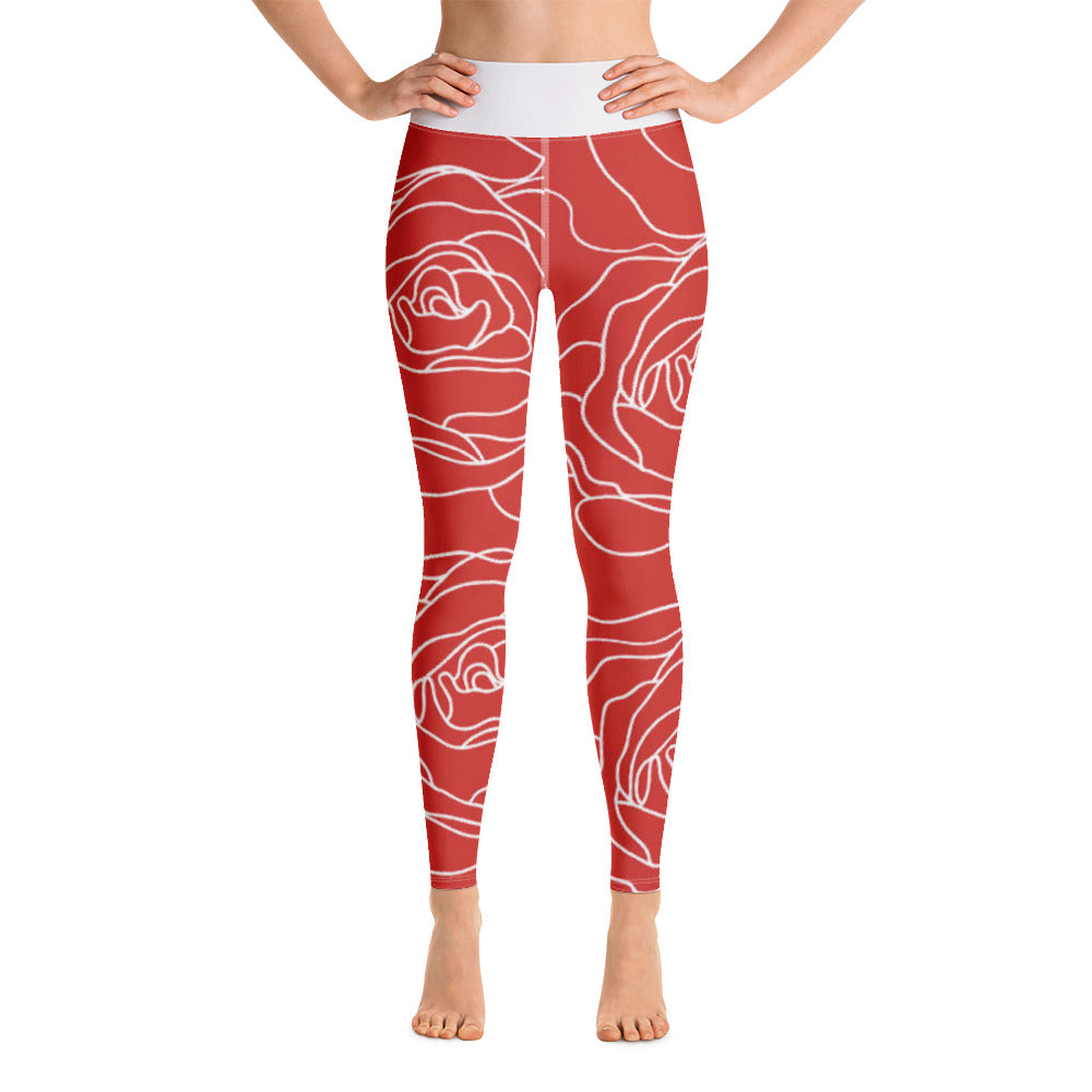 Rose Yoga Leggings