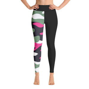 ICONIC Pink and Green Camo Leggings