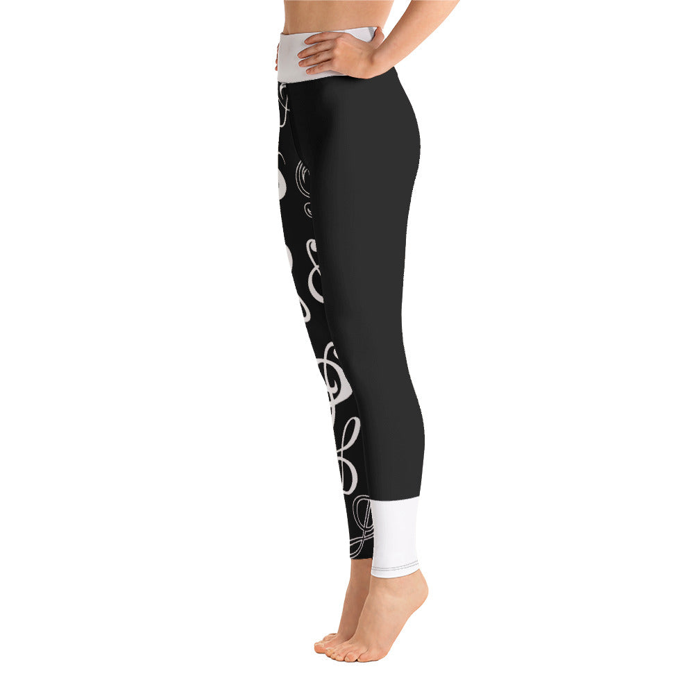 Treble Clef Yoga Leggings