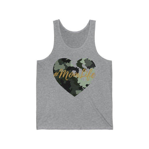 Mom Life Camo Heart Jersey Tank - Munchkin Place Shop 