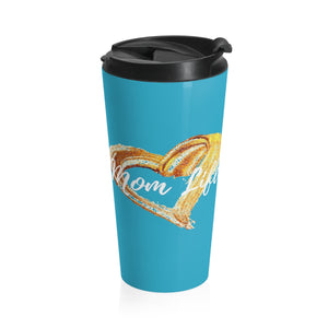 Turquoise Mom Life Stainless Steel Travel Mug