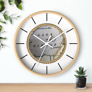 Map of Lake Simcoe Anchor Wall clock - Munchkin Place Shop 