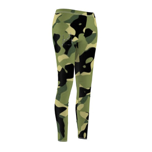 Art Leggings Purple Camo Brushed Suede Leggings