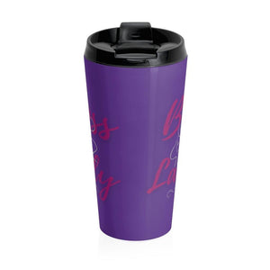 Boss Lady Stainless Steel Travel Mug Purple - Munchkin Place Shop 