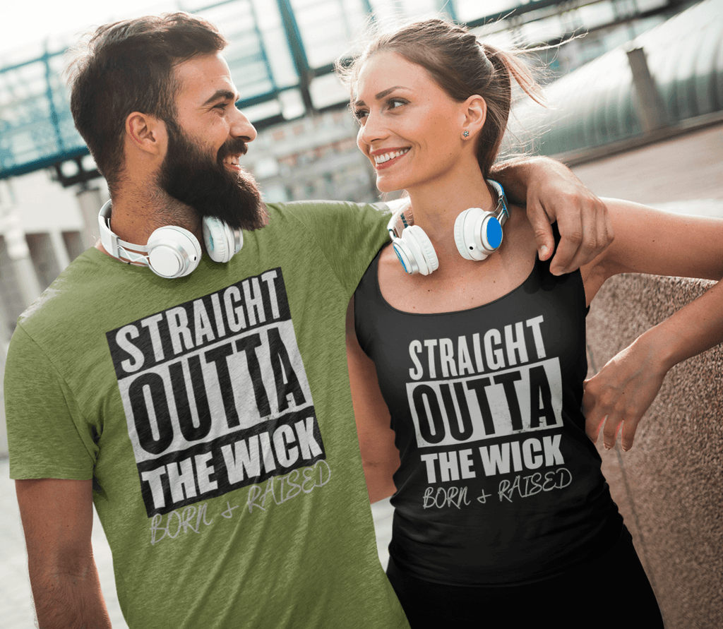 Straight Outta The Wick Born & Raised Unisex Jersey Tank - Munchkin Place Shop 